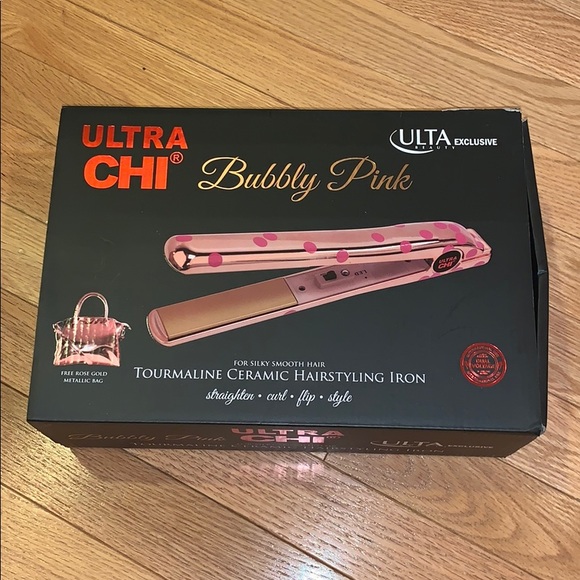 chi pink bubbly iron